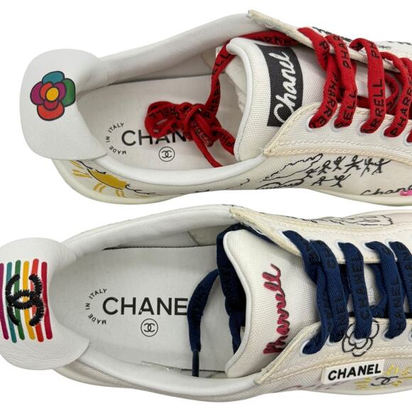 Size 41/8US/9.5W - Chanel Pharrell Williams Low-Top Sneaker - Picture 6 of 11